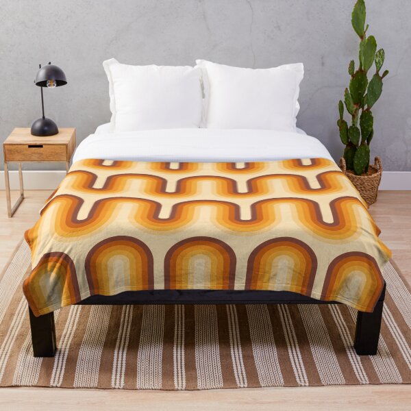 Aperçu de l'œuvre Motif dégradé rétro Mid-Century Modern - Brun chaud, orange, jaune créée et vendue par JMgraphic.