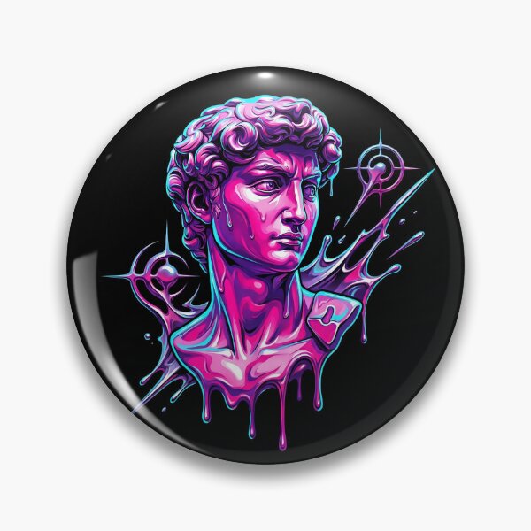 Item preview, Vaporwave Melting Statue Acid Graphic Greek Bust 2026 designed and sold by MarCinu Art.