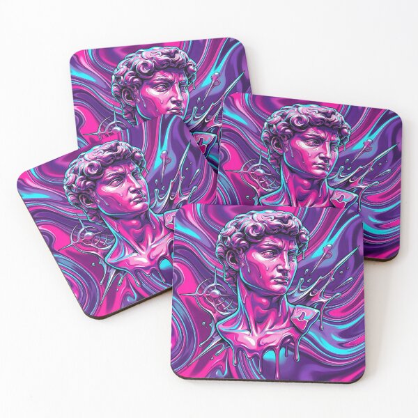 Item preview, Vaporwave Melting Statue Acid Graphic Greek Bust 2026 designed and sold by MarCinu Art.