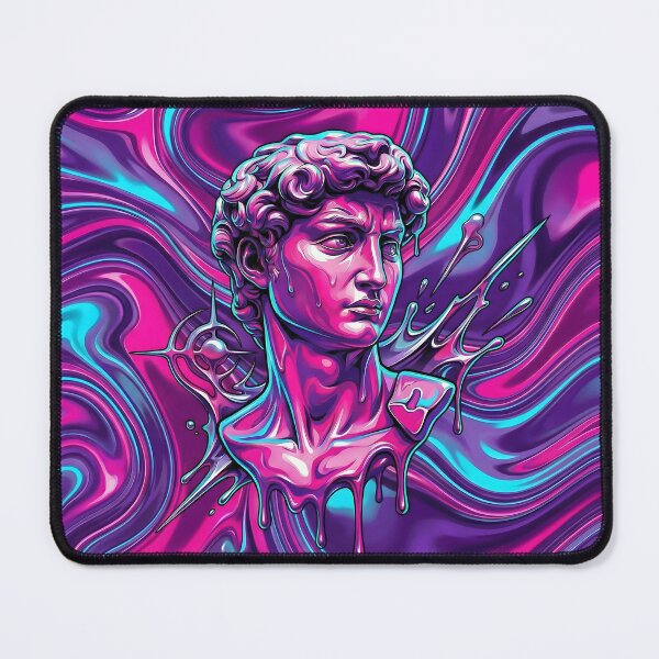 Item preview, Vaporwave Melting Statue Acid Graphic Greek Bust 2026 designed and sold by MarCinu Art.