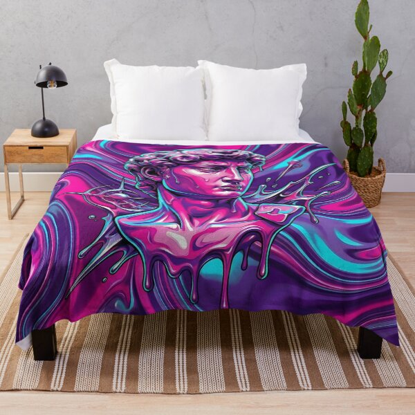 Item preview, Vaporwave Melting Statue Acid Graphic Greek Bust 2026 designed and sold by MarCinu Art.