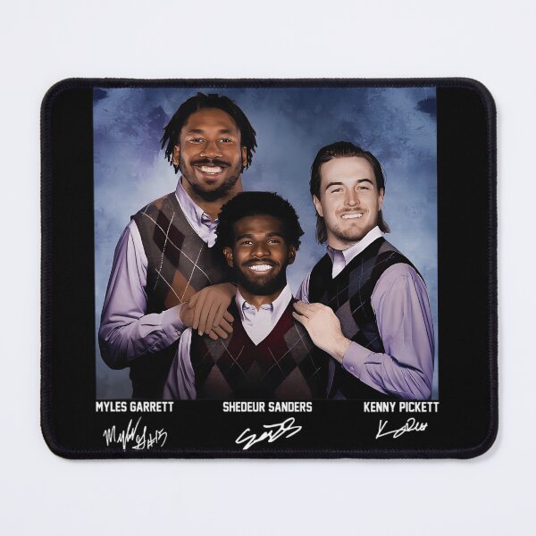 Item preview,  Shedeur Sanders Kenny Pickett Myles Garrett Football  Cleveland Step Bros  designed and sold by Purple  Moon.