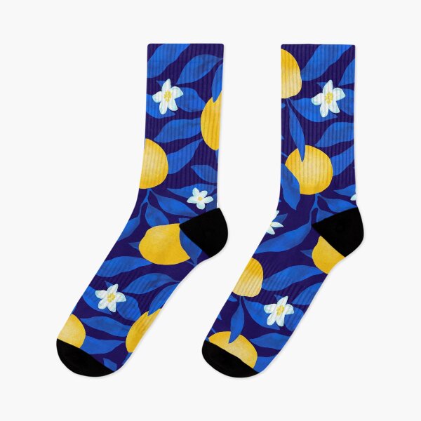 Item preview, Italian Citrus Market Lemons - Deep indigo & Cobalt blue designed and sold by ilonaalyamani.