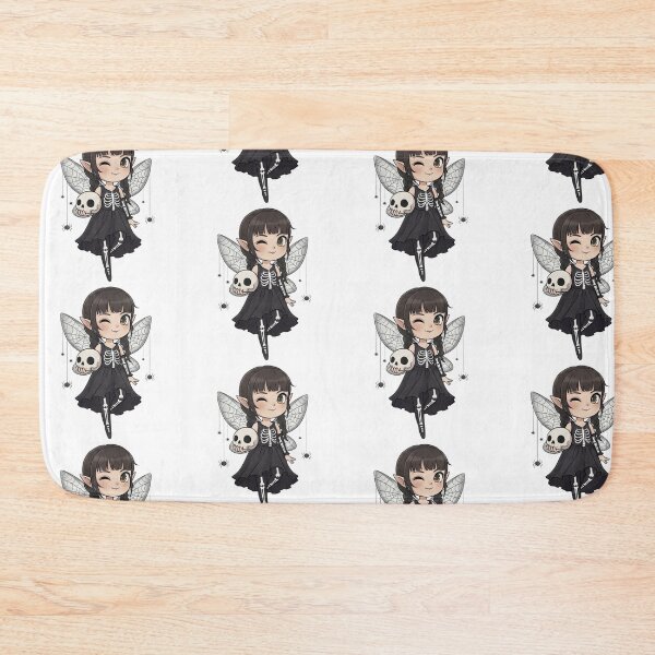 Item preview, Gothic Chibi Fairy with Skull and Spider Web Wings designed and sold by Tw1nsAIArt.