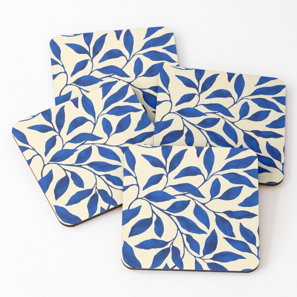 Item preview, Painterly Blue Foliage On Warm Ivory Extra Large designed and sold by ilonaalyamani.