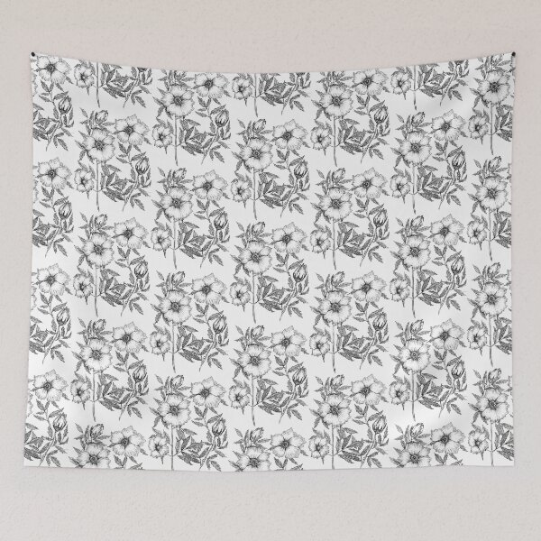 Item preview, Botanical Flower Drawing Sketch designed and sold by Ellen Warner-Gourd.