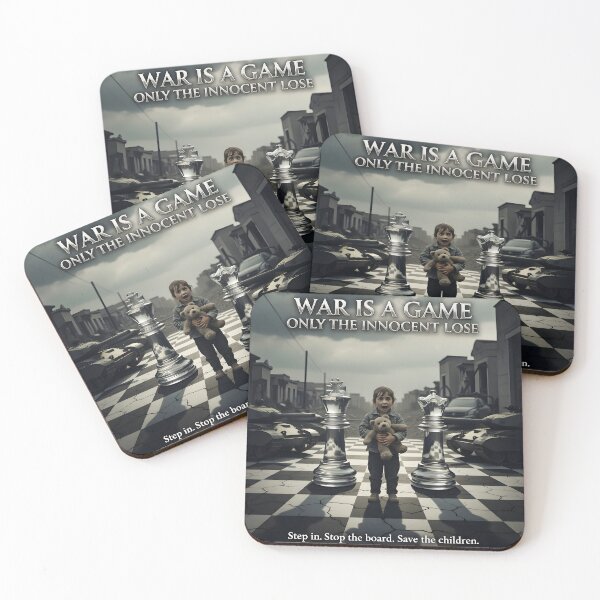 Item preview, "WAR IS A GAME ONLY THE INNOCENT LOSE — Stop the Board, Save the Children" designed and sold by Creative-RE.
