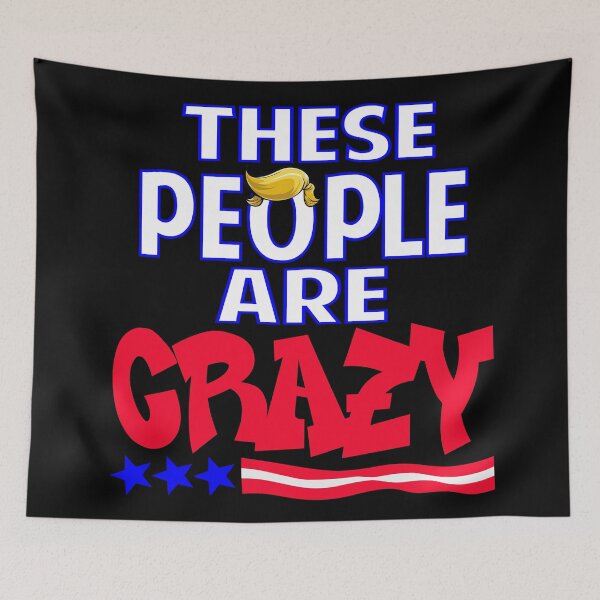 Item preview, Patriot Pride Reckless Patriot Patriotic USA Flag “These People are Crazy” Quote Design designed and sold by Colorfulman.