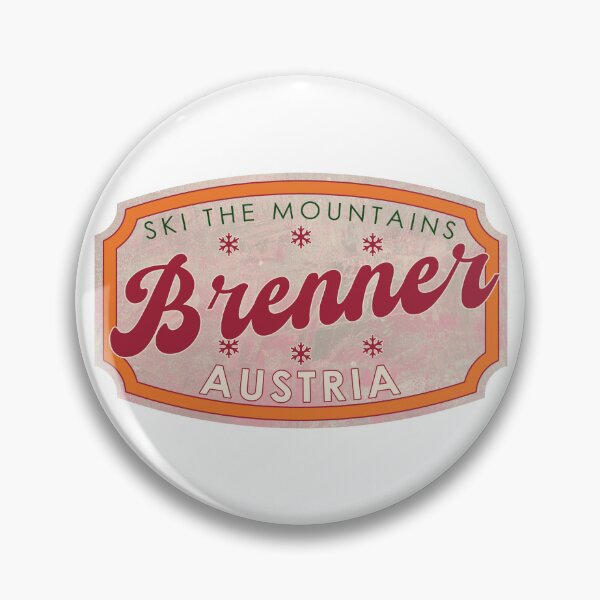 Artikelvorschau, Brenner, Österreich, Ski, strukturiertes Skiabzeichen entworfen und verkauft von Wanderful-roads.