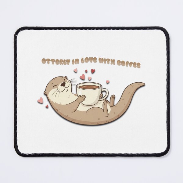 Item preview, Otterly in Love with Coffee – Cute Otter Latte Illustration designed and sold by ChipchaOddities.