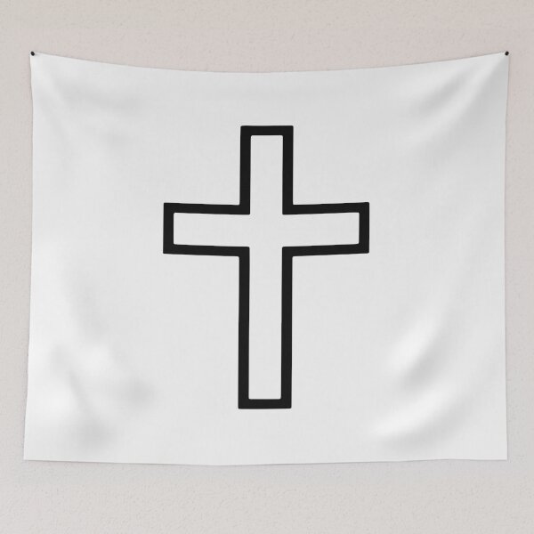 Item preview, Christian Cross Line Art Minimal Faith Symbol designed and sold by stylishdzign.
