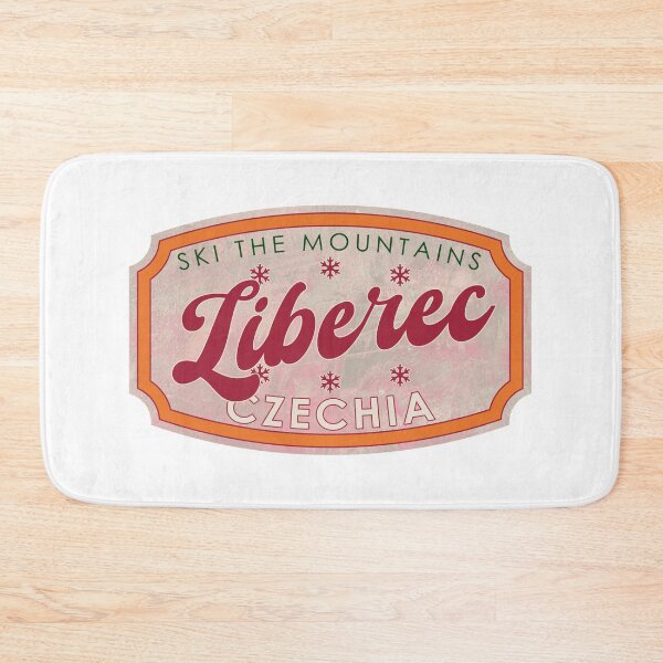 Item preview, Liberec, Czechia, Ski, textured skiing badge designed and sold by Wanderful-roads.