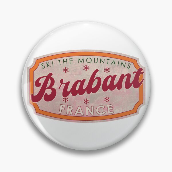 Item preview, Brabant, France, Ski, textured skiing badge designed and sold by Wanderful-roads.