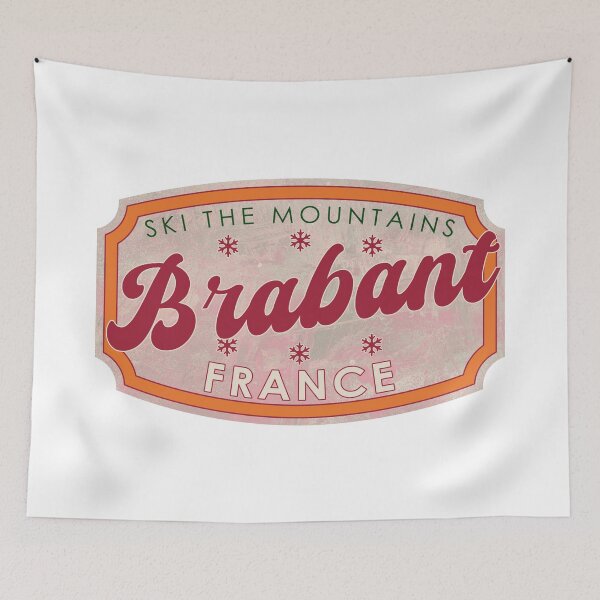 Item preview, Brabant, France, Ski, textured skiing badge designed and sold by Wanderful-roads.