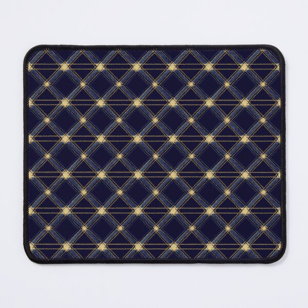 Item preview, Navy Argyle Plaid with Gold Stitch Diamonds designed and sold by QuietBloom80.