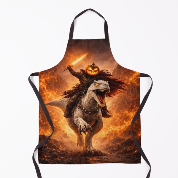 Item preview, Headless Horseman Raptor Rampage – Apocalyptic Halloween Art designed and sold by TheHorsemanRidesAgain.