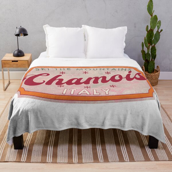 Item preview, Chamois, Italy, Ski, textured skiing badge designed and sold by Wanderful-roads.