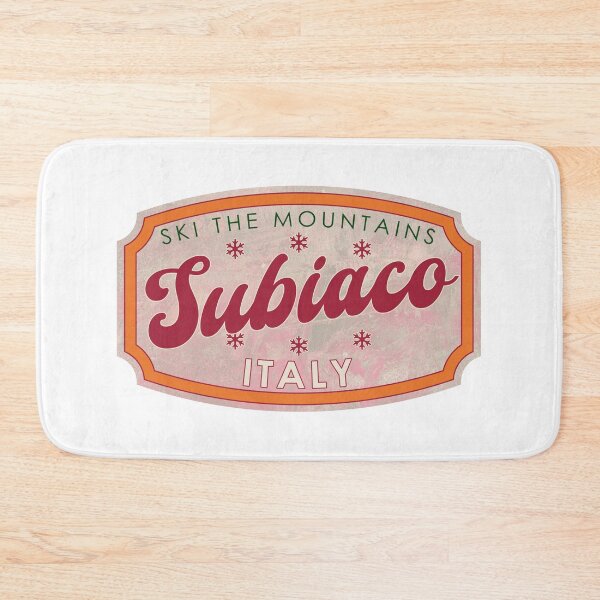 Item preview, Subiaco, Italy, Ski, textured skiing badge designed and sold by Wanderful-roads.