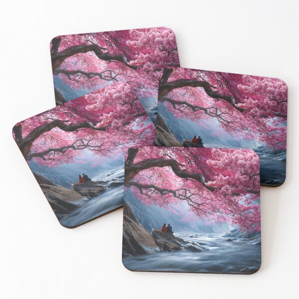 Item preview, Serene River Beneath Blossoming Cherry Trees designed and sold by Artessie.