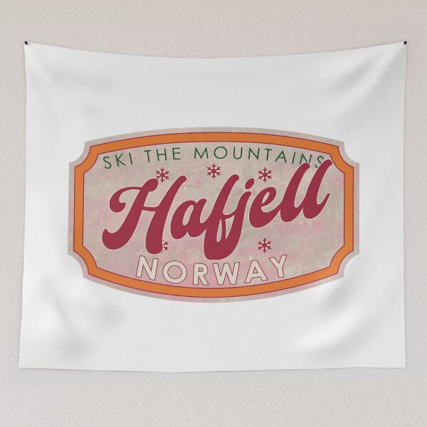 Item preview, Hafjell, Norway, Ski, textured skiing badge designed and sold by Wanderful-roads.