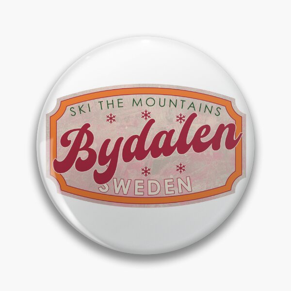 Item preview, Bydalen, Sweden, Ski, textured skiing badge designed and sold by Wanderful-roads.