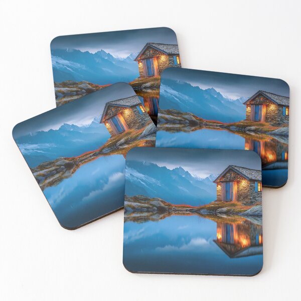 Item preview, Serene Mountain Reflection in Quiet Waters at Dawn designed and sold by Artessie.