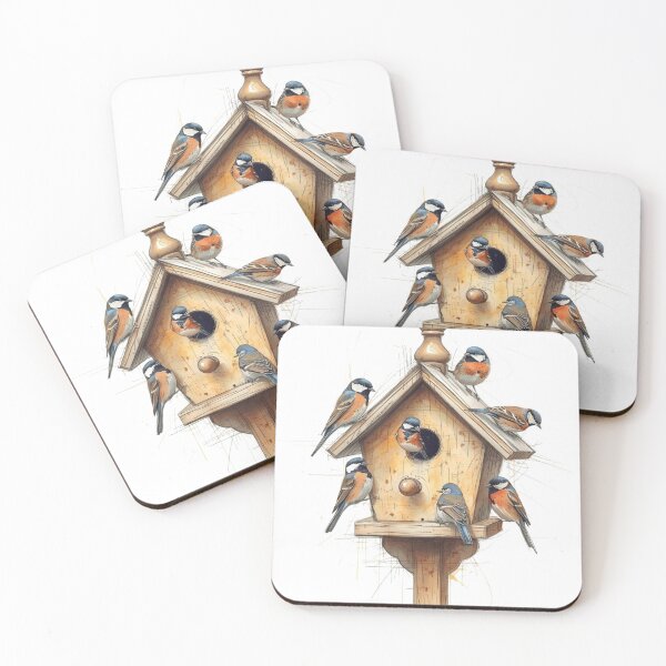 Item preview, Bird House Wall Art Décor, Birds Illustration Home Décor, Birdwatcher Gift, Bird Lovers Present  designed and sold by colorleafz.