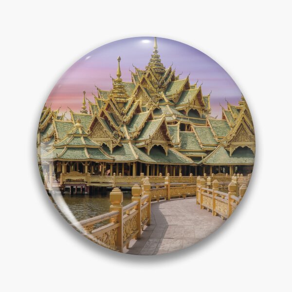Item preview, Golden pavilion at sunset by the lake designed and sold by Mauswohn.