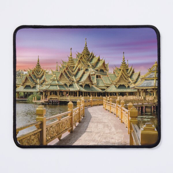 Item preview, Golden pavilion at sunset by the lake designed and sold by Mauswohn.