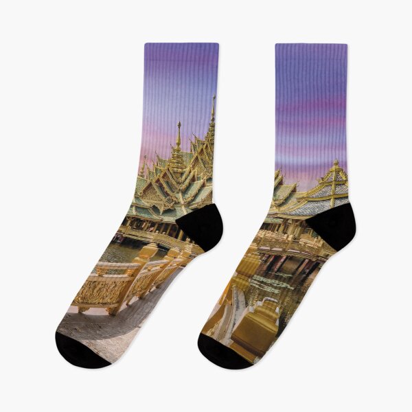 Item preview, Golden pavilion at sunset by the lake designed and sold by Mauswohn.