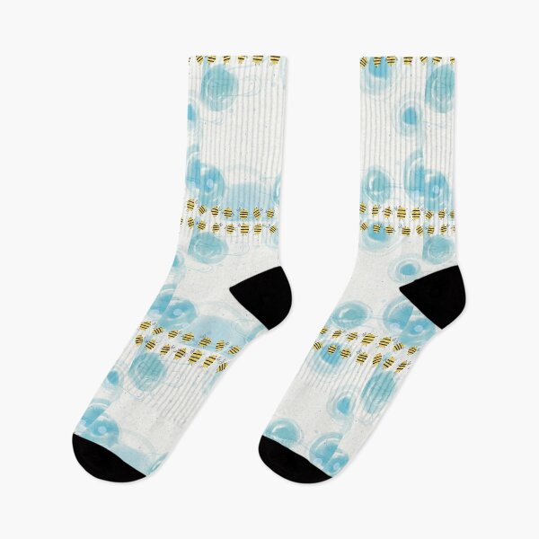 Item preview, Golden Wings on Blue - Ornamental Bee Pattern designed and sold by Mini Pixel Perfect Co..