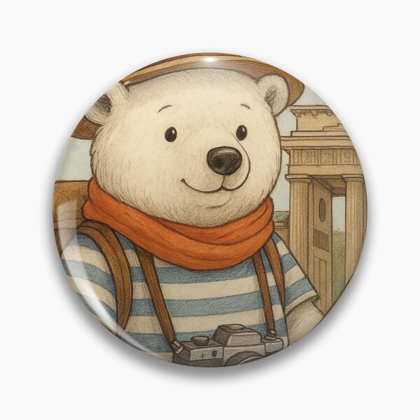 Item preview, A little polar bear exploring the Brandenburg Gate designed and sold by Mauswohn.