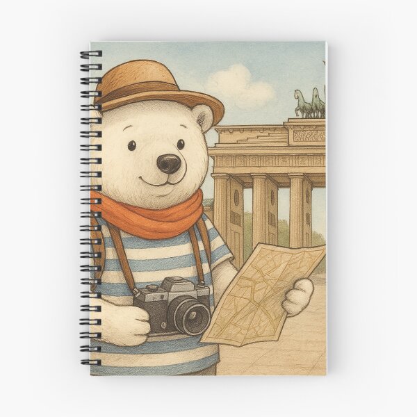 Item preview, A little polar bear exploring the Brandenburg Gate designed and sold by Mauswohn.