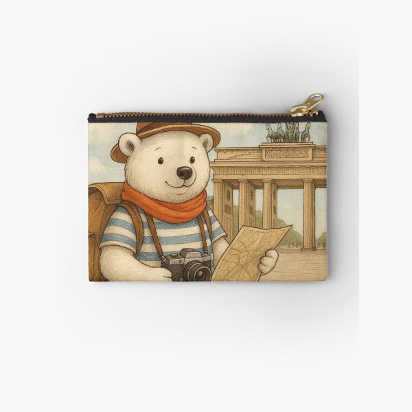Item preview, A little polar bear exploring the Brandenburg Gate designed and sold by Mauswohn.