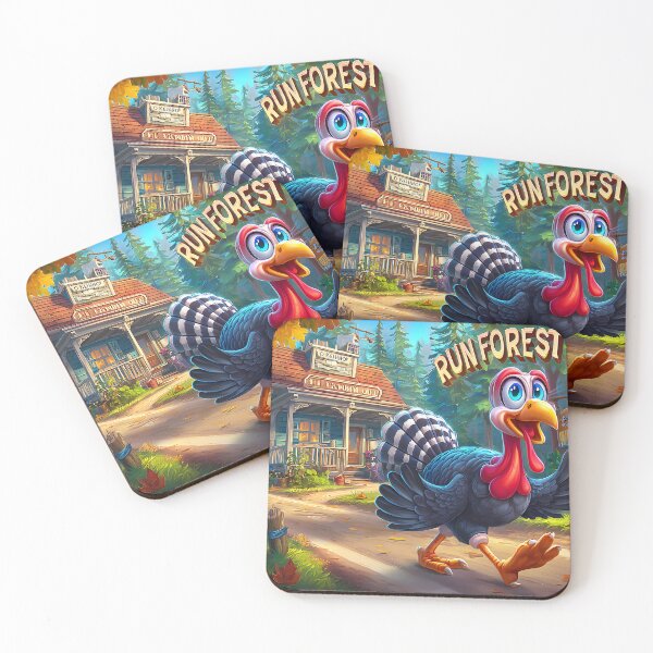 Item preview, Cheerful Turkey Running Through Forest Adventure designed and sold by Artessie.