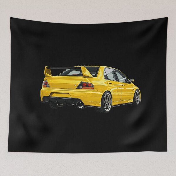 Item preview, LIGHTNING YELLOW EVO 9 BACKSHOT GRAPHIC DESIGN BY THEMITSUGUY designed and sold by TheMitsuGuy.