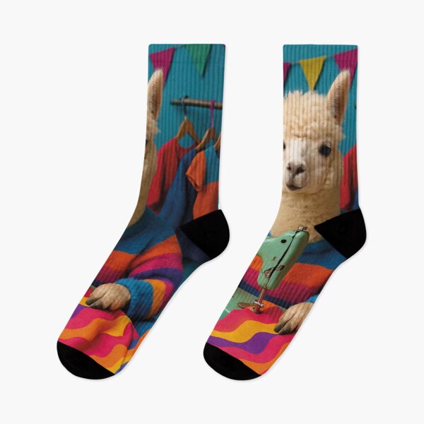 Item preview, Alpaca at the sewing machine Creative seamstress designed and sold by Mauswohn.