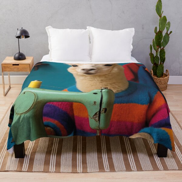 Item preview, Alpaca at the sewing machine Creative seamstress designed and sold by Mauswohn.