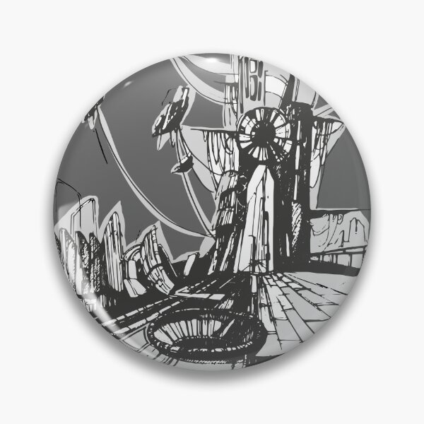 Item preview, Dystopian Docking Station | Industrial Marker Sketch designed and sold by SKETCHYANDGRAPHIC.
