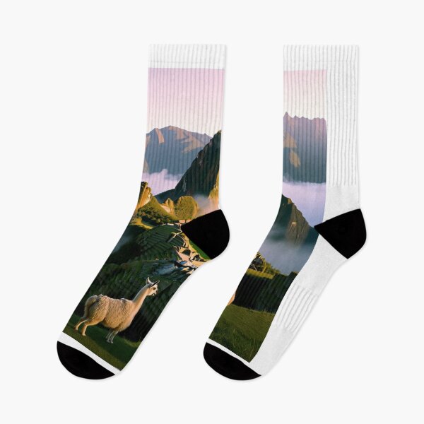 Item preview, Ancient Machu Picchu emerging from morning mist in the Peruvian Andes. A breathtaking tribute to Inca civilization. designed and sold by NiceArtsPlace.