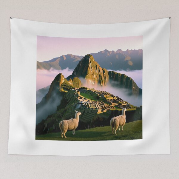Item preview, Ancient Machu Picchu emerging from morning mist in the Peruvian Andes. A breathtaking tribute to Inca civilization. designed and sold by NiceArtsPlace.