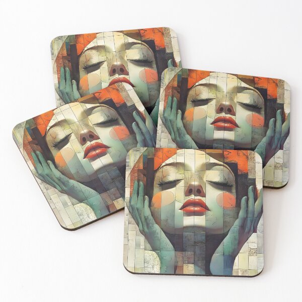Item preview, Abstract Cubist Woman Portrait  designed and sold by Shoot-The-Moon.
