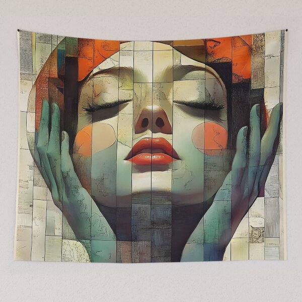 Item preview, Abstract Cubist Woman Portrait  designed and sold by Shoot-The-Moon.