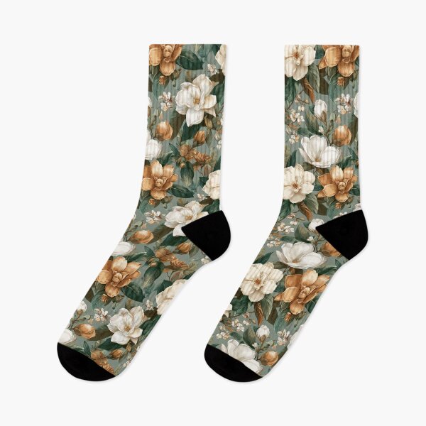 Item preview, Soft Gardenias Print - Flower Floral Pattern  - Wedding Anniversary Gifts designed and sold by RoyalStarsPatts.