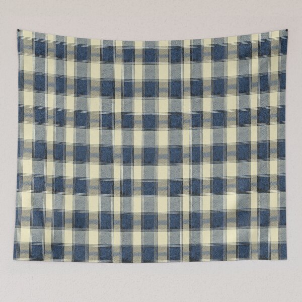 Item preview, Classic Navy Windowpane Plaid on Cream Texture designed and sold by QuietBloom80.