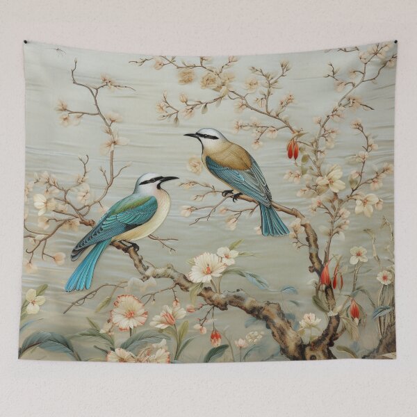 Item preview, Silk Floral Birdy Branch Carpet designed and sold by GrinGalore.