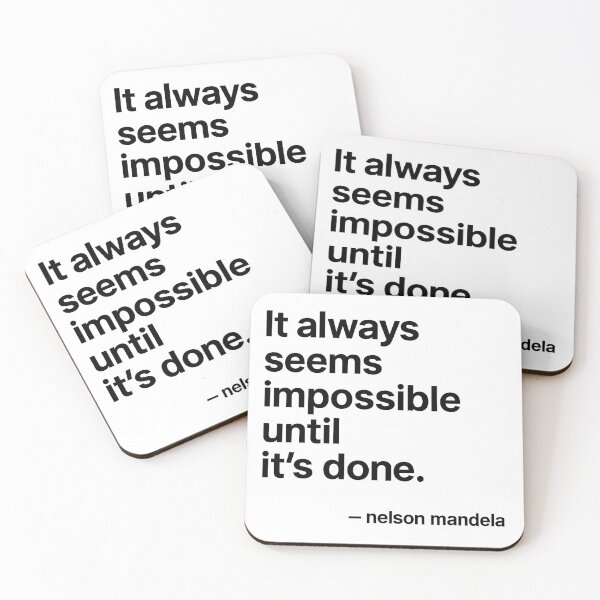 Item preview, Until It’s Done – Mandela (Black Font) designed and sold by TshirtsLabs.
