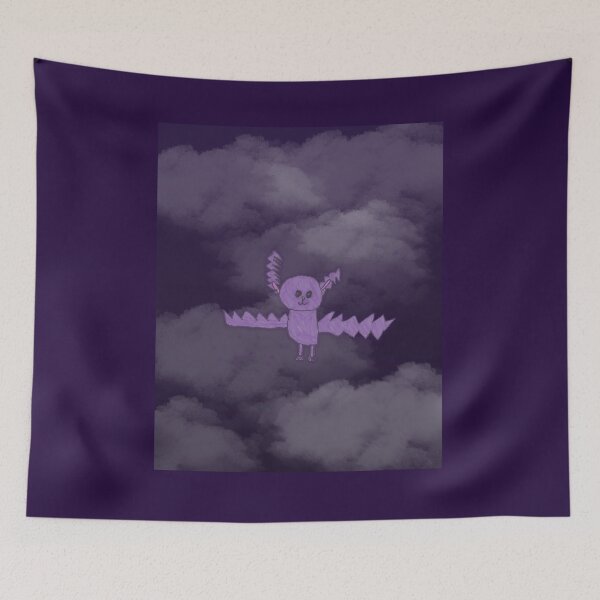 Item preview, Lilac Bat in Dark Sky Illustration designed and sold by nimbfeja.