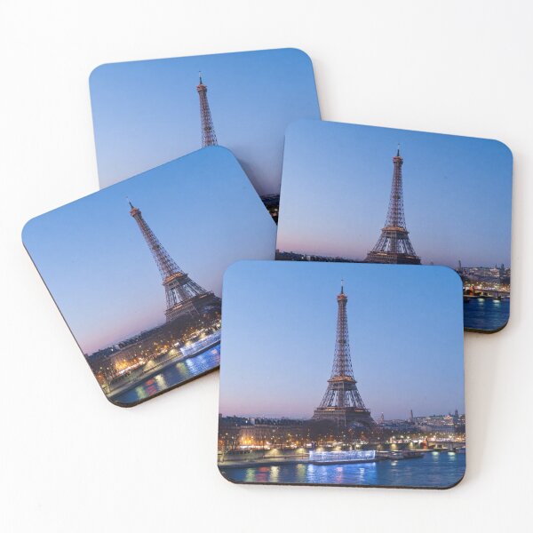 Item preview, True-to-life photograph of Eiffel Tower at blue hour designed and sold by NiceArtsPlace.