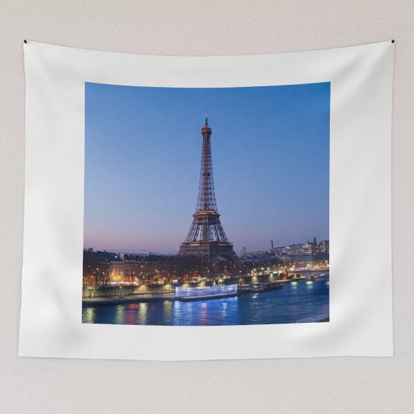 Item preview, True-to-life photograph of Eiffel Tower at blue hour designed and sold by NiceArtsPlace.